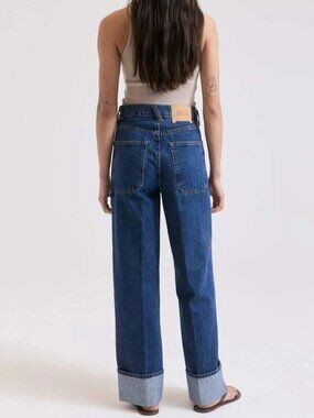 NWT DALA Starch Cuffed Jean Flat Blue Women's Size 27